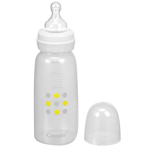 Bán Bình sữa nhựa PP trong 240ml Combi màu trắng
