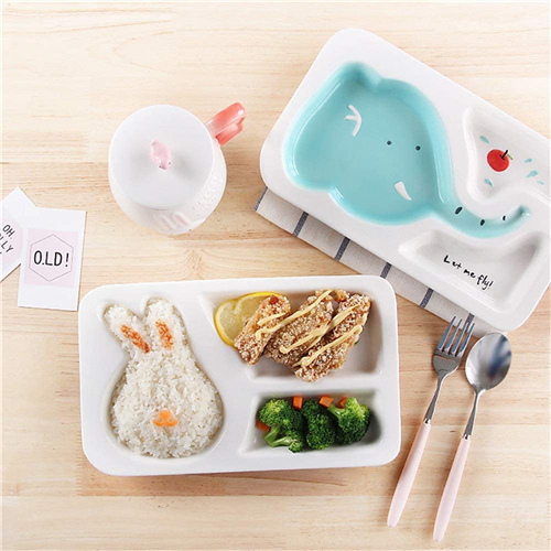 Bán Khay sứ ăn dặm hình thú cho bé