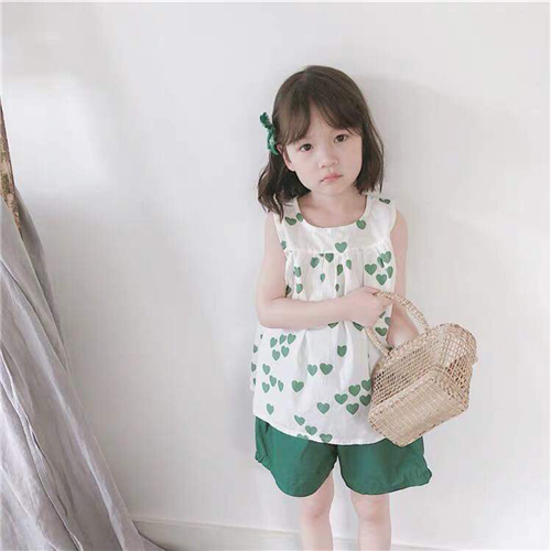 Bán Bộ đũi cộc sát nách bé gái in hình tim (1-5T)