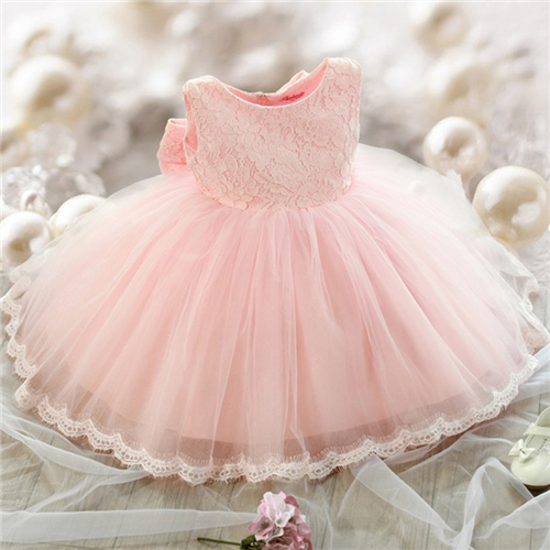 Bán Váy đầm ren công chúa màu hồng phấn (1-6T)