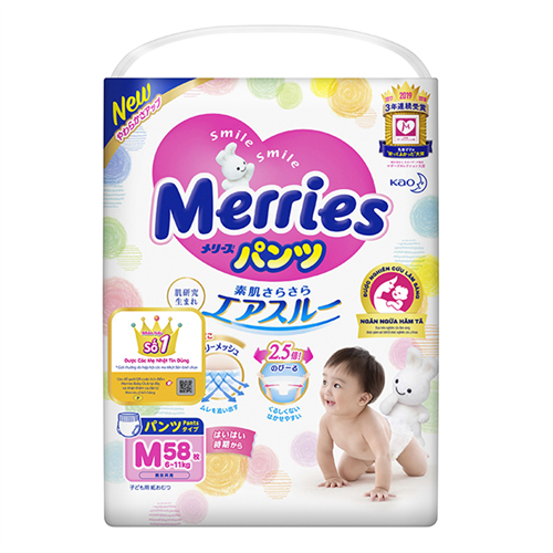 Bán Tã - bỉm quần Merries M58 (6-11kg)