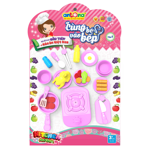 Bán Đồ chơi Antona No.255 - Cùng bé vào bếp (màu hồng)