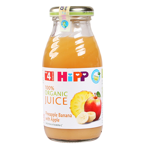 Bán Sinh tố hoa quả HiPP vị táo, dứa, chuối, vitamin C (4M+)
