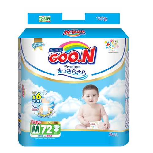 Bán Tã - Bỉm dán GOO.N Premium M72 (7-12kg)