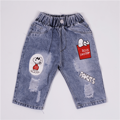 Bán Quần jean ngố bé trai in hình cún Snoopy (1-5T)