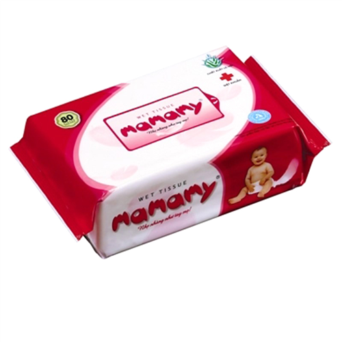 Bán Giấy ướt Mamamy túi bổ sung màu hồng (80 tờ )