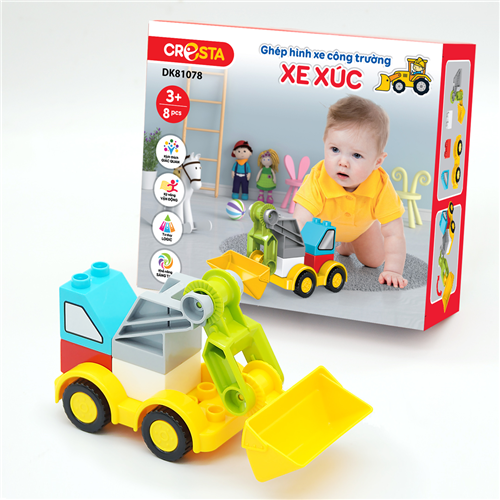 Bán Đồ chơi ghép hình xe công trường Cresta - Xe xúc DK81078