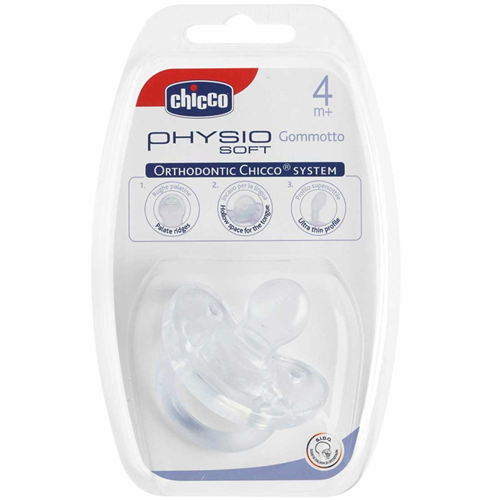 Bán Ty ngậm Chicco Physio Soft (silicone, 4M+)
