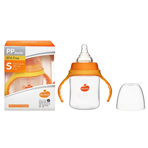 Bán Bình sữa PP Wesser cổ rộng 180ml