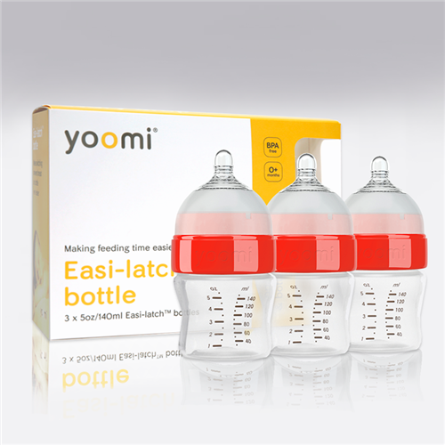 Bán Bình sữa nhựa PP Yoomi 140ml (cổ đỏ, bộ 03)