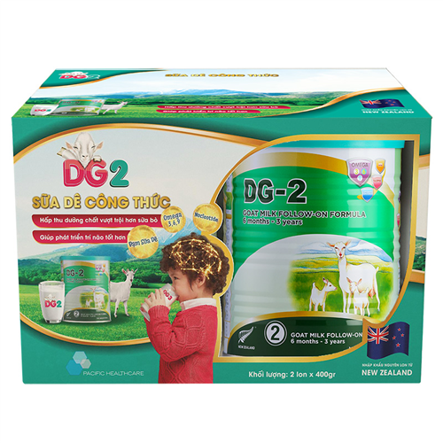 Bán Combo 2 lon sữa dê DG số 2 - 400g (6-36 tháng)