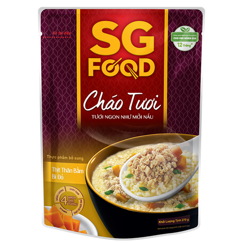 Bán Cháo tươi SG Food -  Thịt bằm bí đỏ 270g