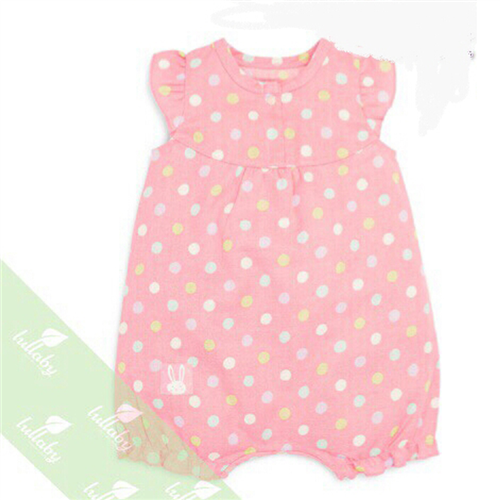 Bán Body romper xô Lullaby bé gái (hồng bi)