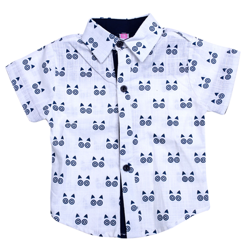 Bán Áo sơ mi họa tiết mắt tròn bé trai (1-5T)