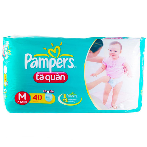 Bán Tã - bỉm quần Pampers M40 dành cho bé từ 7-12kg