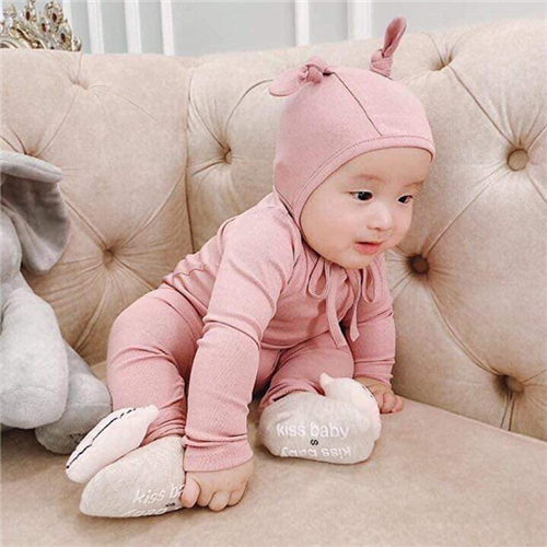 Bán Bộ thun dài tay cạp cao có mũ tai thỏ Minky Mom
