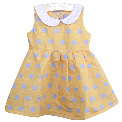 Bán Váy gấm H&M cổ sen chấm bi cho bé