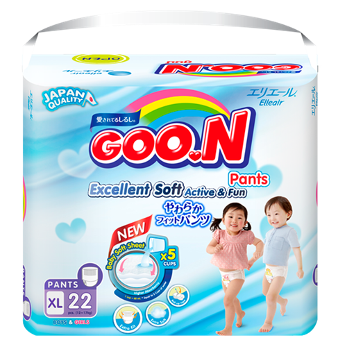 Bán Tã - Bỉm quần GOO.N Slim XL22 (cho bé 12-17kg)