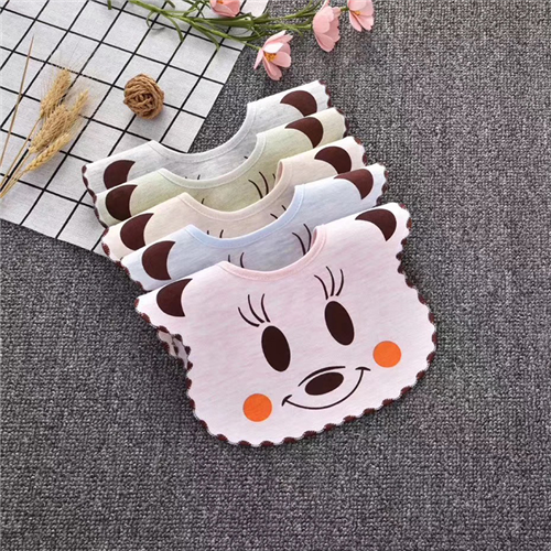 Bán Yếm nút cotton in hình thú cho bé (nhiều màu)