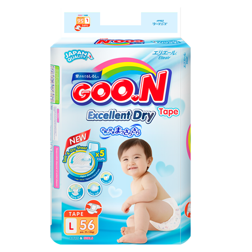 Bán Tã - bỉm dán GOO.N Slim L56 (cho bé từ 9 - 14kg)