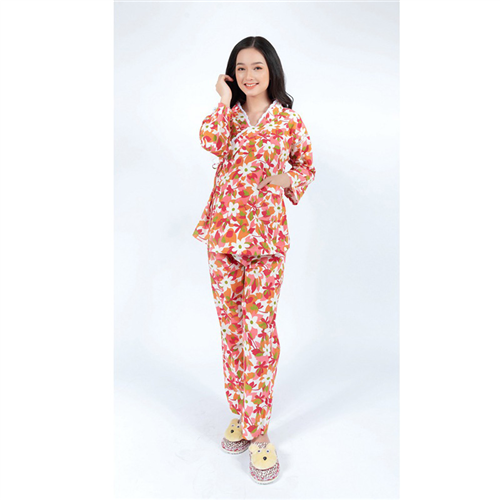 Bán Bộ bầu yukata phối viền ren cam Emum