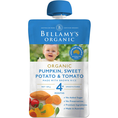 Bán Hỗn hợp ăn dặm bí đỏ, khoai lang, cà chua Bellamy's Organic