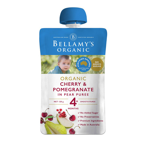 Bán Hỗn hợp ăn dặm lê, cherry, lựu Bellamy's Organic (4M+)