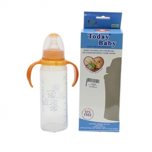 Bán Bình sữa Today Baby silicone tráng bạc 240ml (tròn)