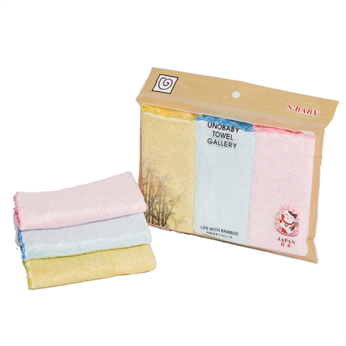 Bán Set 3 khăn mặt sợi tre Unobaby (25*25)