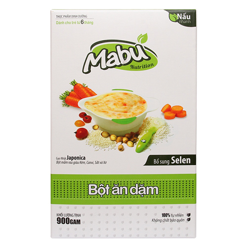 Bán Bột ăn dặm Mabu 900g (6M+)