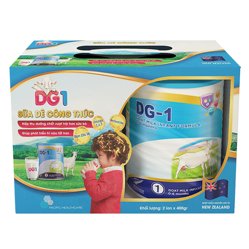 Bán Combo 2 lon sữa dê DG số 1 - 400g (0-6 tháng)