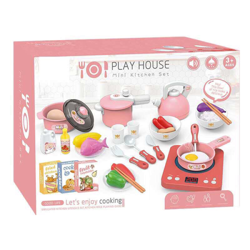 Bán Đồ chơi nhà bếp WQ-6 màu hồng (36pcs)