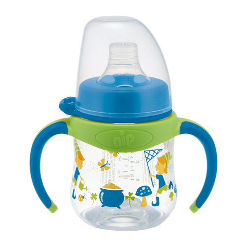 Bán Bình tập uống có tay cầm 150ml NIP-35057 (cổ rộng, bé trai)
