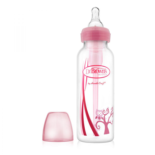 Bán Bình sữa cổ hẹp nhựa PP Dr Brown's Option màu hồng 250ml