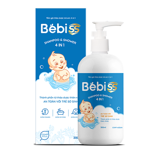 Bán Tắm gội thảo dược em bé 4 in 1 Bebiss (300ml)