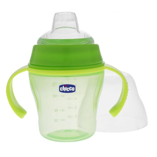 Bán Bình uống nước xanh lá núm silicone 6M+ Chicco