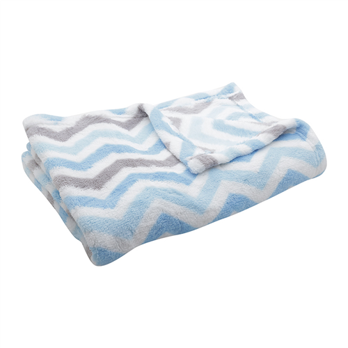 Bán Chăn bông 1 lớp Little Footprints BBS00500 - Xanh sọc trắng xám