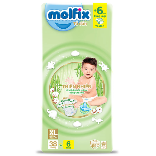 Bán Tã dán Molfix XL38 cho bé từ 12-17kg