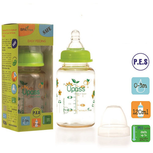 Bán Bình sữa Upass 120ml (nhựa PES, cổ thường)
