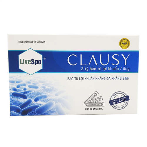 Bán Bào tử lợi khuẩn kháng đa kháng sinh LiveSpo Clausy (10 ống x 5ml)