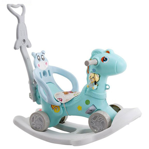 Bán Ngựa bập bênh có bánh xe và cần đẩy cho bé RH03