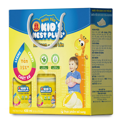 Bán Nước yến Kid's Nest Plus+ hương tự nhiên (Lốc 6 lọ)