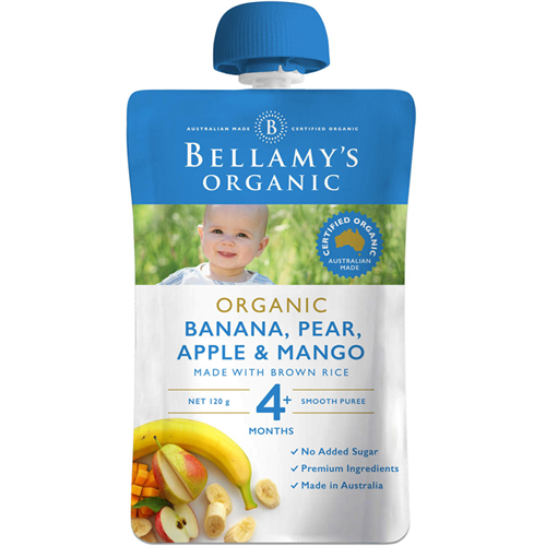 Bán Hỗn hợp ăn dặm chuối, lê, táo, xoài Bellamy's Organic
