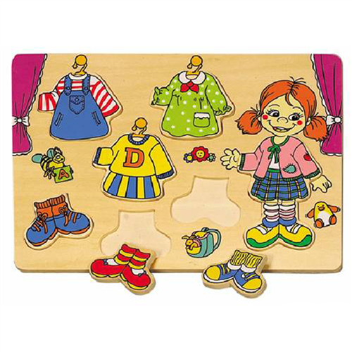 Bán Đồ chơi gỗ Toptoys - Bảng chọn quần áo bé gái tóc đỏ 98206