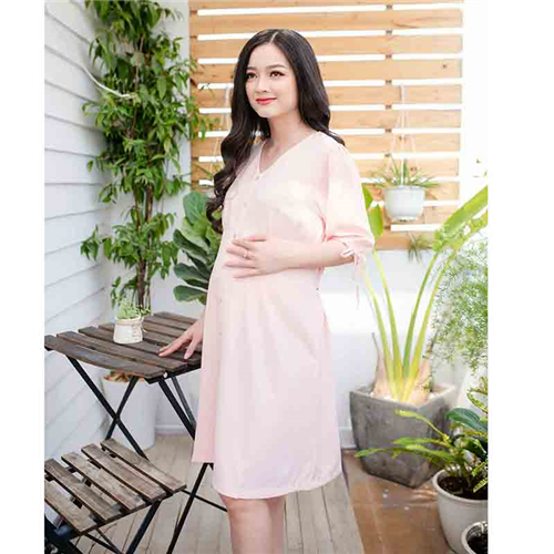 Bán Đầm bầu yếm cổ tim nẹp thân trước Emum