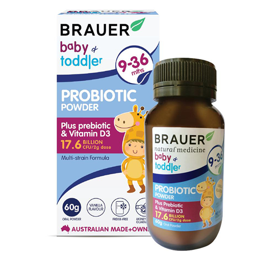 Bán Men vi sinh Brauer Baby&Toddler cho trẻ 9-36M (60g)