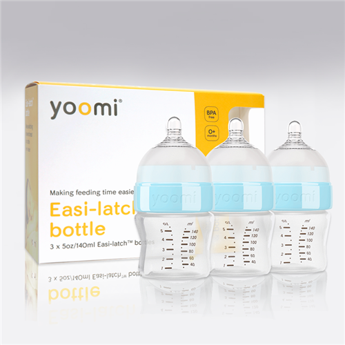 Bán Bình sữa nhựa PP Yoomi 140ml (cổ xanh, bộ 03)