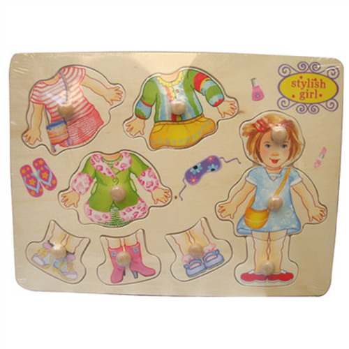Bán Đồ chơi gỗ Toptoys - Bảng quần áo bé gái tóc Vàng 98208