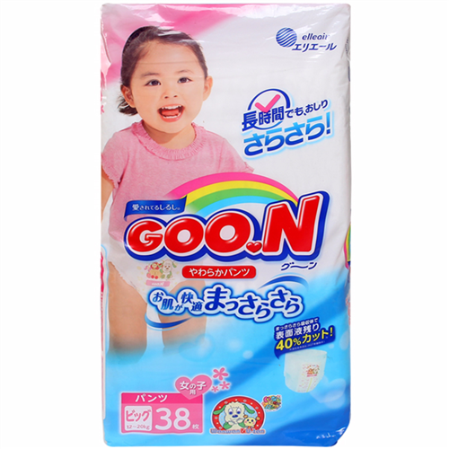 Bán Tã - bỉm quần Goon nội địa XL38 bé gái