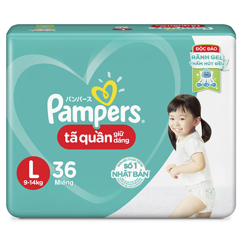 Bán Tã - bỉm quần Pampers giữ dáng L36 (9-14kg)